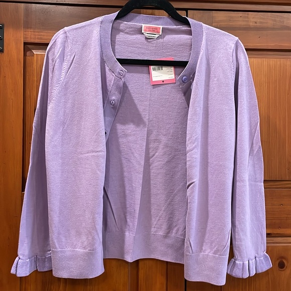Kate Spade ruffle sleeve cardigan - Picture 4 of 6